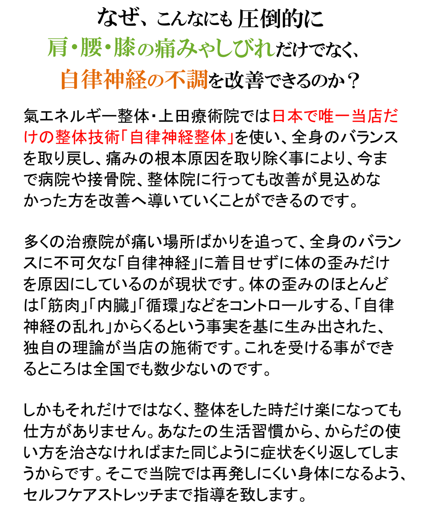 整体、アピール